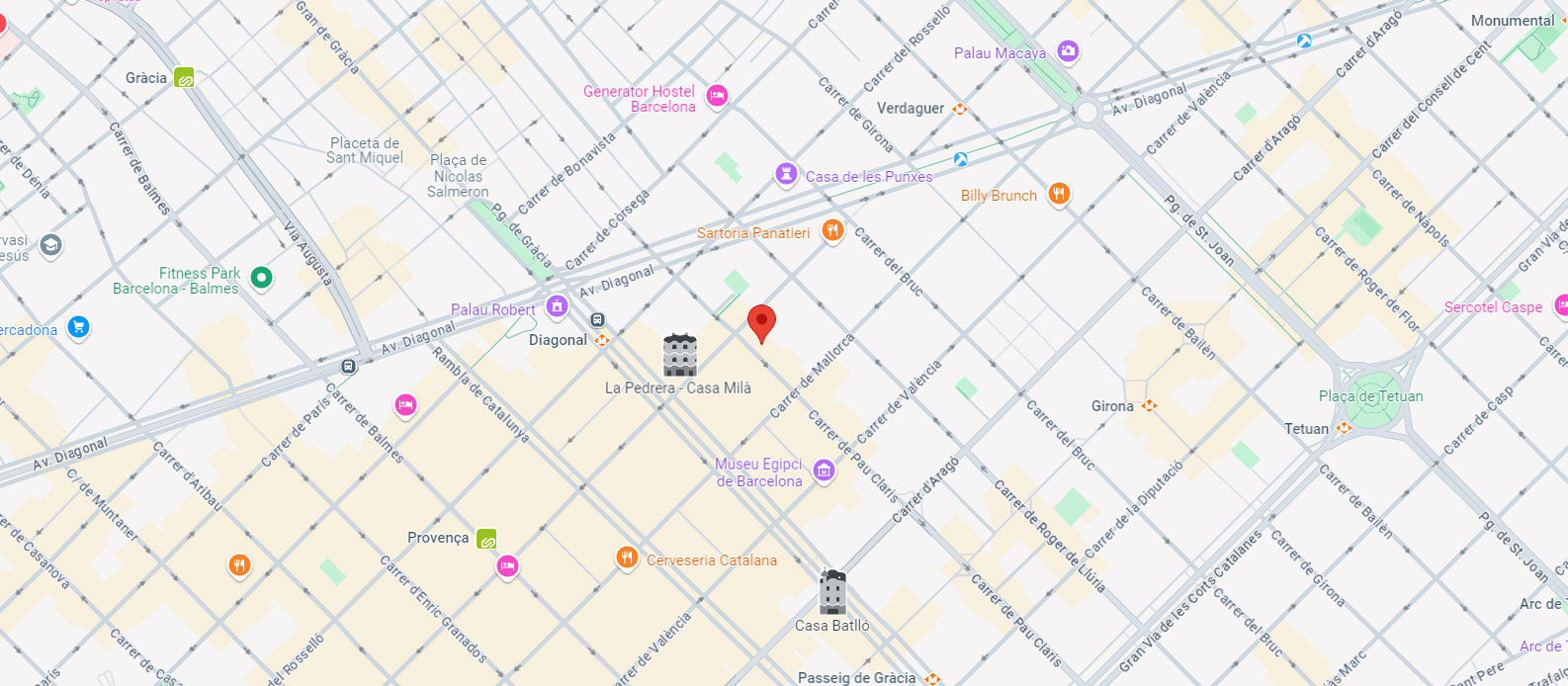 Ubicación Bufete García Alonso en Barcelona